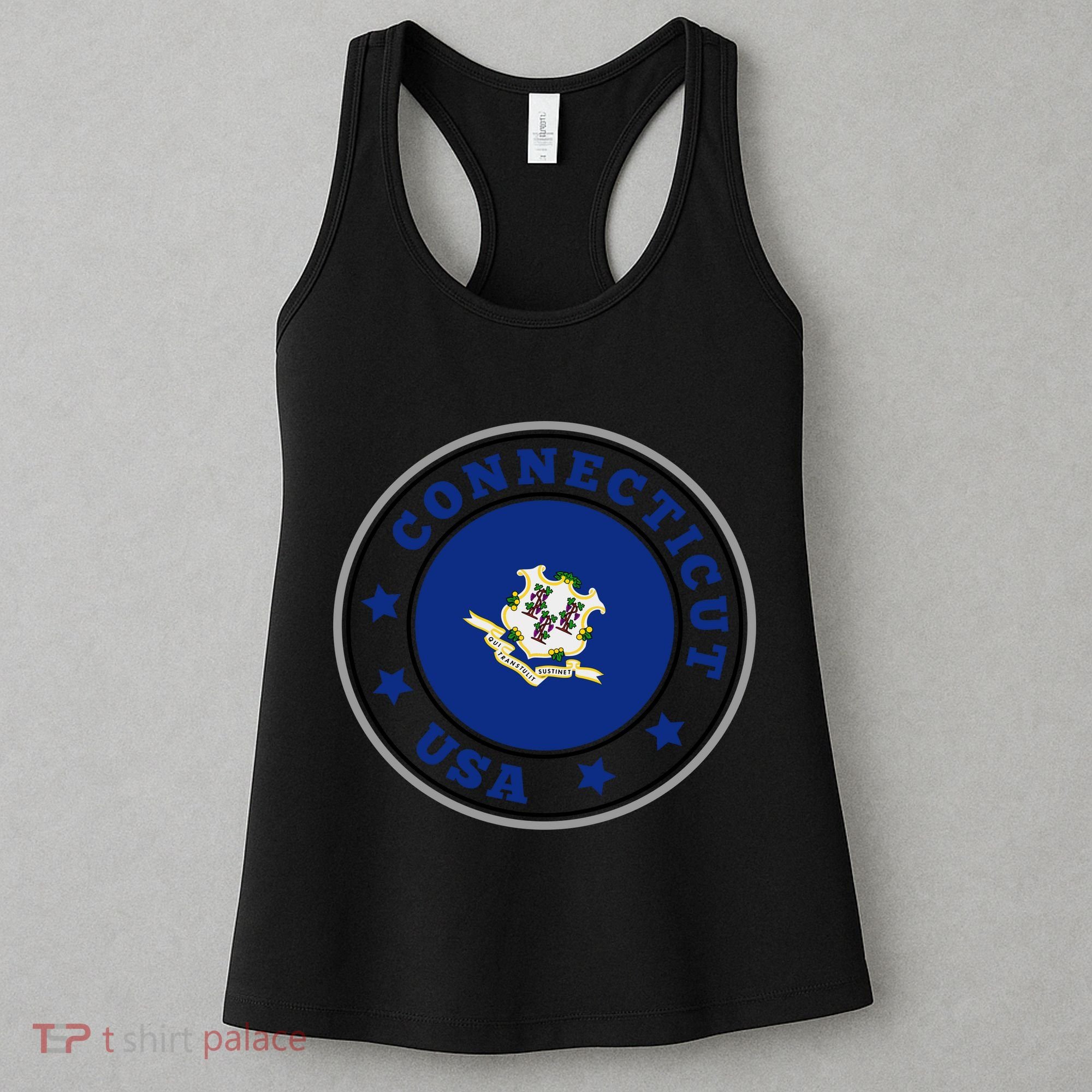 Connecticut State Flag Circle Women's Tank Top