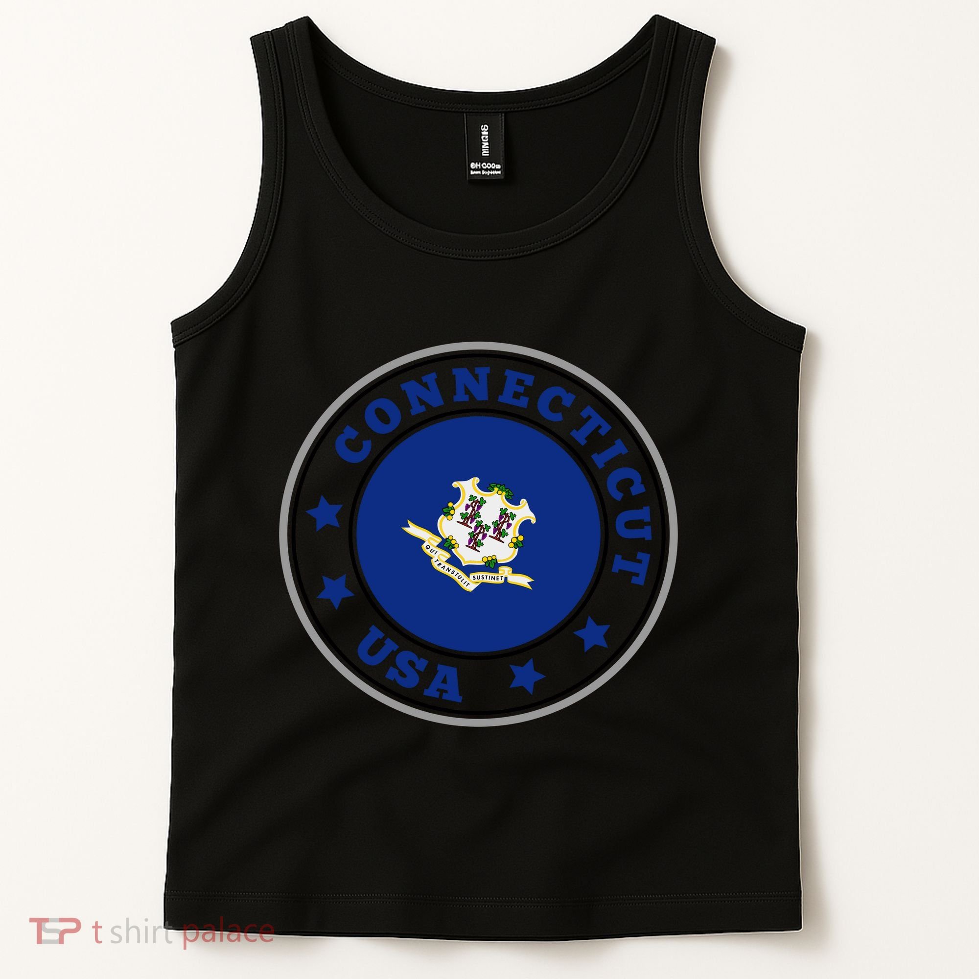 Connecticut State Flag Circle Tank Top