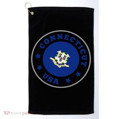 Connecticut State Flag Circle Golf Towel