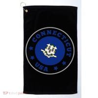 Connecticut State Flag Circle Golf Towel thumb 0