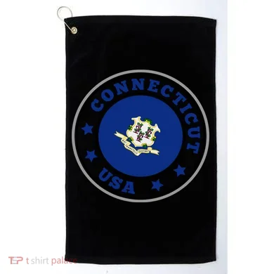 Connecticut State Flag Circle Golf Towel