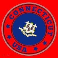 Connecticut State Flag Circle Santa Hat thumb 1
