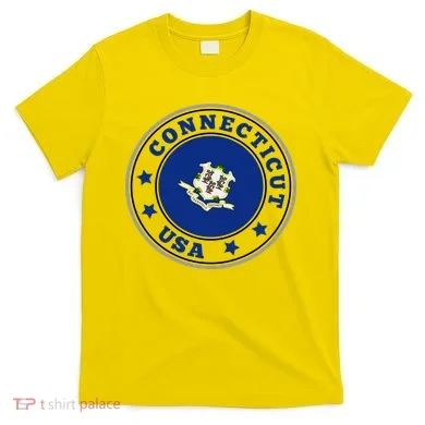Connecticut State Flag Circle T-Shirt