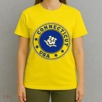 Connecticut State Flag Circle T-Shirt thumb 4