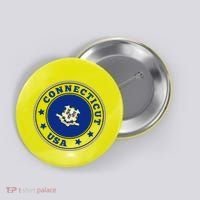 Connecticut State Flag Circle Button thumb 0
