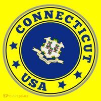 Connecticut State Flag Circle Button thumb 1
