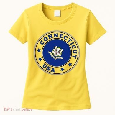 Connecticut State Flag Circle Women's T-Shirt