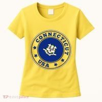 Connecticut State Flag Circle Women's T-Shirt thumb 0