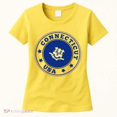 Connecticut State Flag Circle Women's T-Shirt