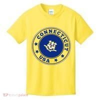 Connecticut State Flag Circle Kids T-Shirt thumb 0