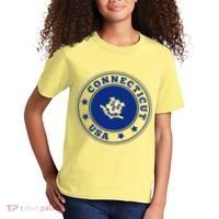 Connecticut State Flag Circle Kids T-Shirt thumb 2