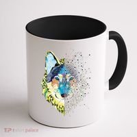 Constellation Pixel Wolf Coffee Mug thumb 1