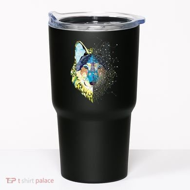 Constellation Pixel Wolf Tumbler