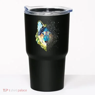 Constellation Pixel Wolf Tumbler