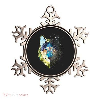 Constellation Pixel Wolf Ornament