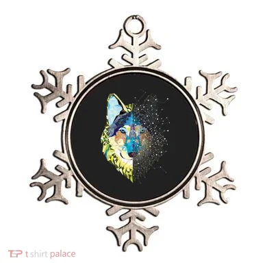 Constellation Pixel Wolf Ornament