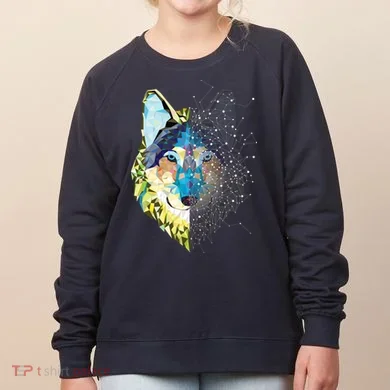 Constellation Pixel Wolf Women's Sweatshirt
