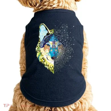 Constellation Pixel Wolf Doggie Tank