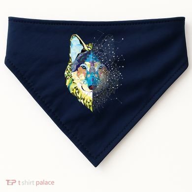 Constellation Pixel Wolf USA-Made Doggie Bandana