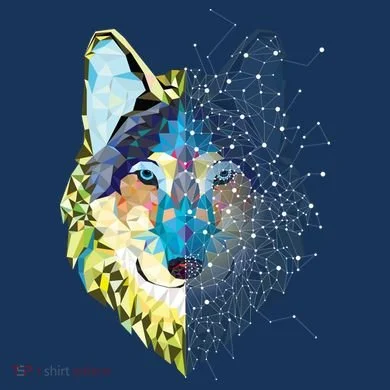 Constellation Pixel Wolf Cooling Performance Crew T-Shirt