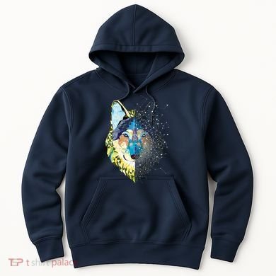 Constellation Pixel Wolf Hoodie