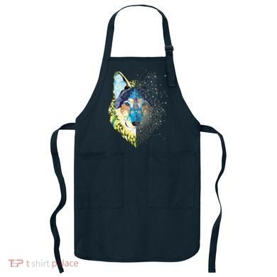 Constellation Pixel Wolf Apron