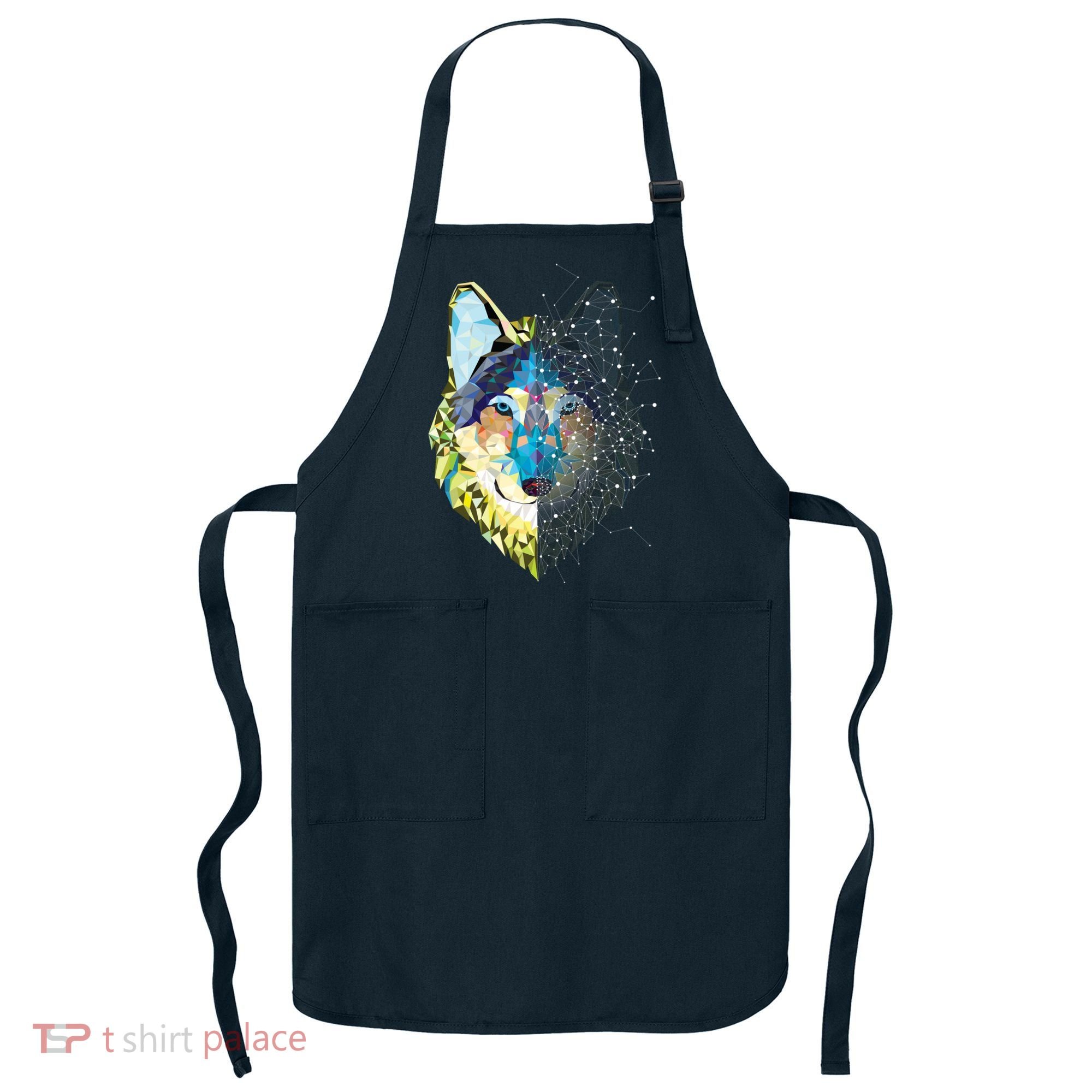 Constellation Pixel Wolf Apron