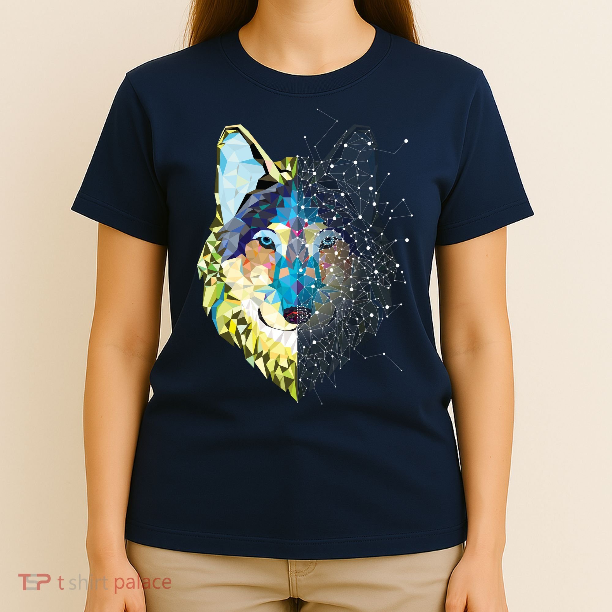 Constellation Pixel Wolf T-Shirt