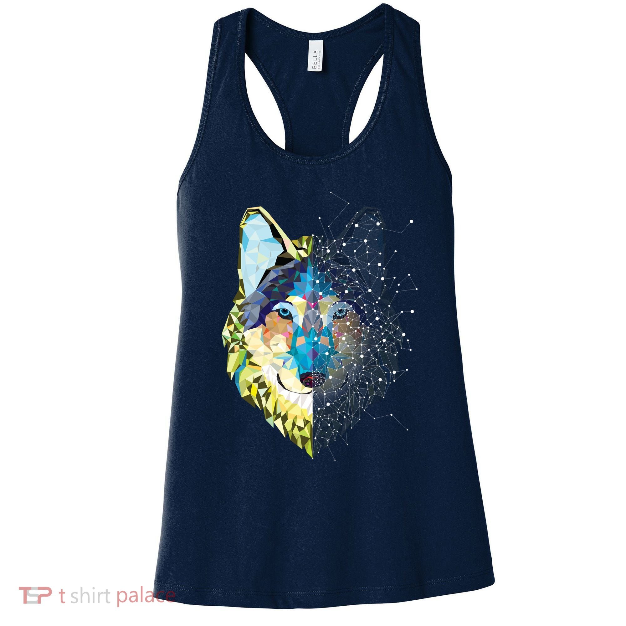 Constellation Pixel Wolf Women's Tank Top