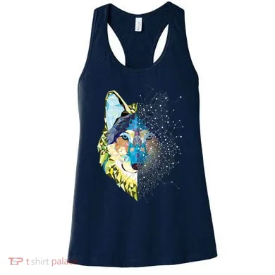 Constellation Pixel Wolf Women's Tank Top