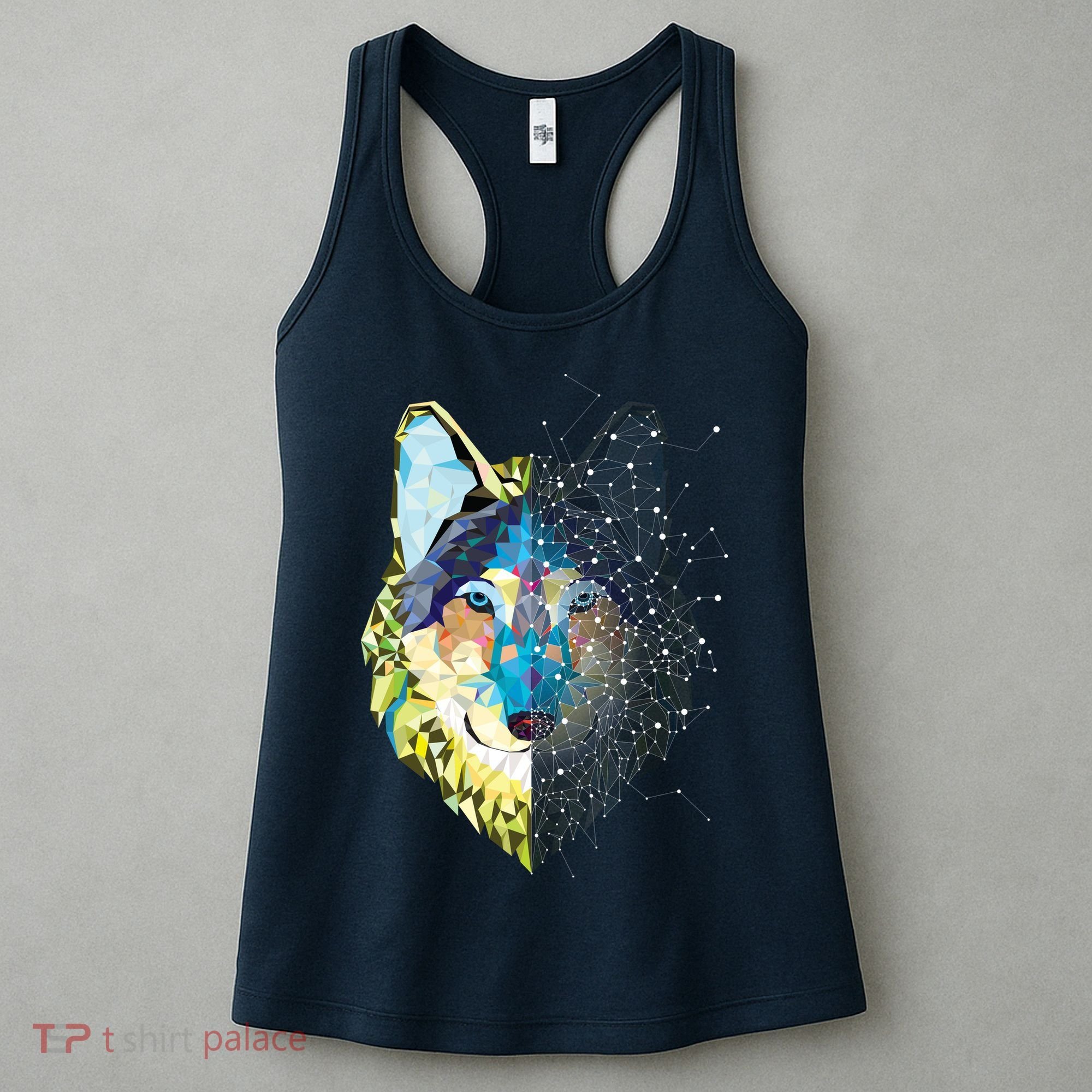 Constellation Pixel Wolf Women's Tank Top