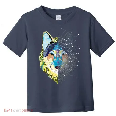 Constellation Pixel Wolf Toddler T-Shirt