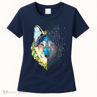 Constellation Pixel Wolf Women's T-Shirt