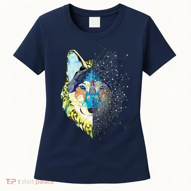 Constellation Pixel Wolf Women's T-Shirt
