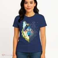 Constellation Pixel Wolf Women's T-Shirt thumb 4