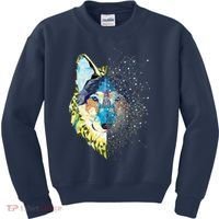 Constellation Pixel Wolf Kids Sweatshirt thumb 0