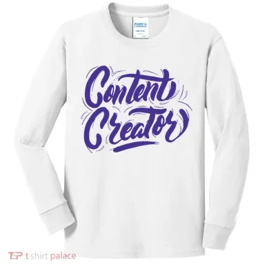 Content Creator Kids Long Sleeve Shirt