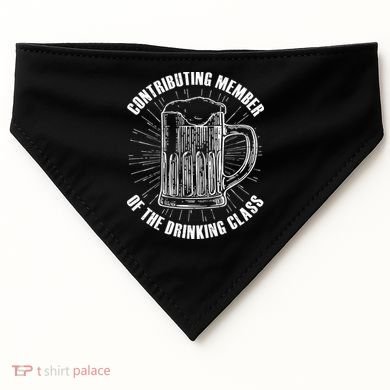 Contributing Member Of The Drinking Class USA-Made Doggie Bandana
