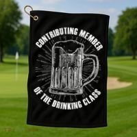 Contributing Member Of The Drinking Class Golf Towel thumb 1