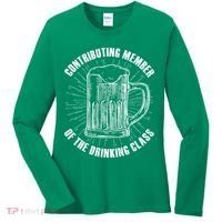 Contributing Member Of The Drinking Class Women's Long Sleeve Shirt thumb 0