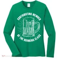 Contributing Member Of The Drinking Class Women's Long Sleeve Shirt thumb 0