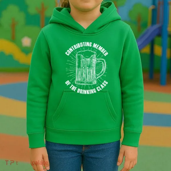 Contributing Member Of The Drinking Class Kids Hoodie