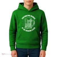 Contributing Member Of The Drinking Class Kids Hoodie thumb 4