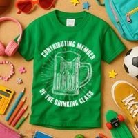 Contributing Member Of The Drinking Class Kids T-Shirt thumb 3