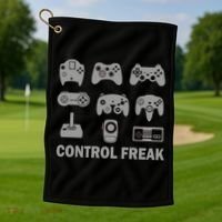 Control Freak Gamer Controllers Golf Towel thumb 1