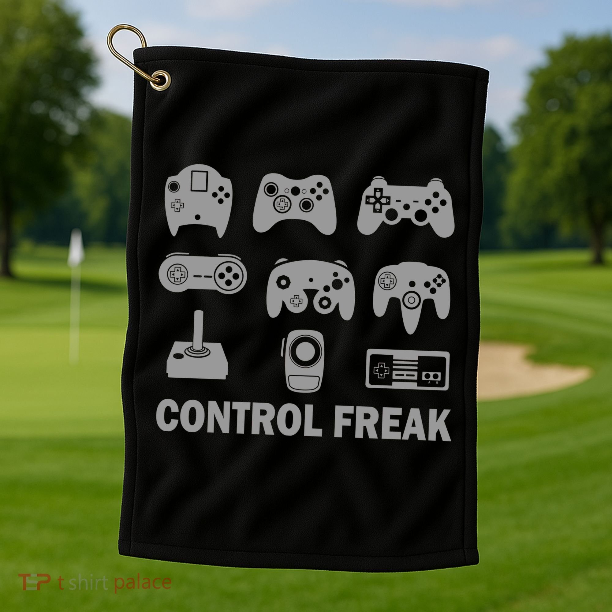 Control Freak Gamer Controllers Golf Towel