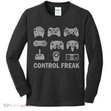 Control Freak Gamer Controllers Kids Long Sleeve Shirt
