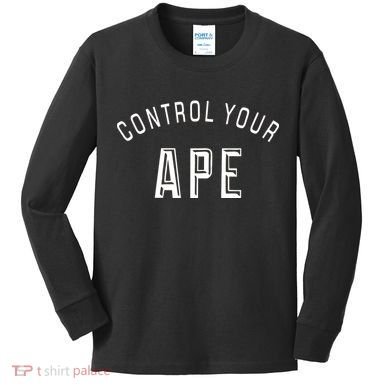 Control Your Ape Kids Long Sleeve Shirt
