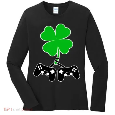 Controller Irish Cover St Patricks Day Women's Long Sleeve Shirt