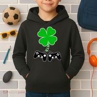 Controller Irish Cover St Patricks Day Kids Hoodie thumb 2